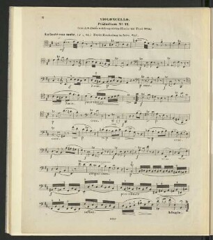 Violoncello. Präludium No. VI. Zweite Bearbeitung im freien Styl.
