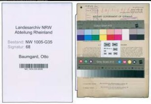 Entnazifizierung Otto Baumgard , geb. 23.03.1891 (Kunstreferent)