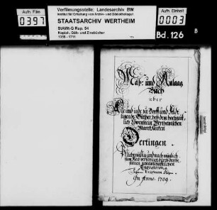 Mess- und Anlagebuch von Dertingen (Erstes Viertel)