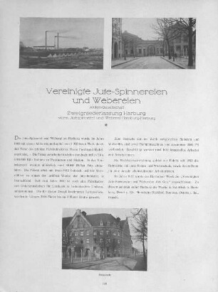 Vereinigte Jute-Spinnereien und Webereien Aktien-Gesellschaft Zweigniederlassung Harbug vorm. Jutespinnerei und Weberei Hamburg-Harburg