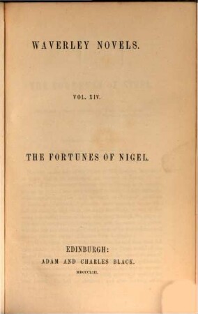 Waverley Novels, XIV