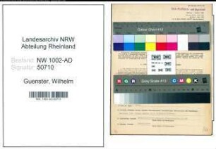 Entnazifizierung Wilhelm Guenster, geb. 23.10.1891 (Bueroangest.)