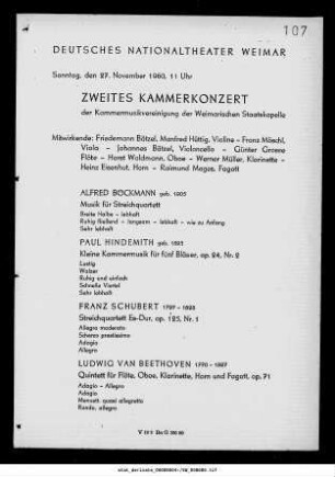Zweites Kammerkonzert