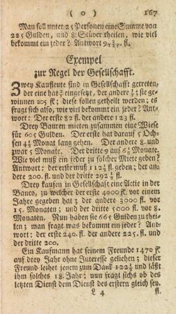 Exempel zur Regel der Gesellschaft