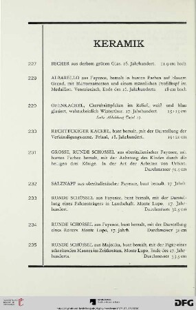 Keramik (Nr. 227-275)
