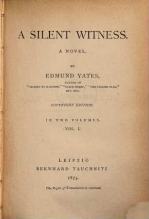 A silent witness : a novel. 1