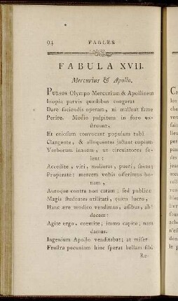 Fabula XVII. = Fable XVII. - Fabula XXX. = Fable XXX.
