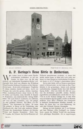 H. P. Berlage's Neue Börse in Amsterdam