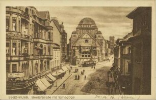 Essen-Ruhr. Steelerstraße mit Synagoge