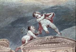 Mittelbild: Aufnahme des Herkules in den Olymp