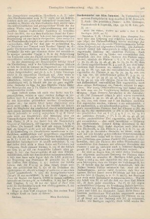 516-518 [Rezension] Nowack, Wilhelm (Hrsg.), Handkommentar zum Alten Testament. II. Abth. Die poetischen Bücher. 2. Bd