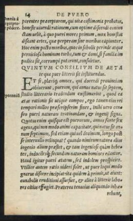 Quintum Consilium ...