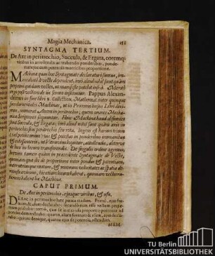 Caput Primum. De Axe in peritrochio, ejusque viribus, & usu.