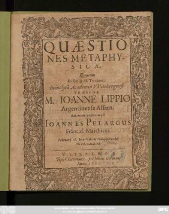 Quaestiones Metaphysicae