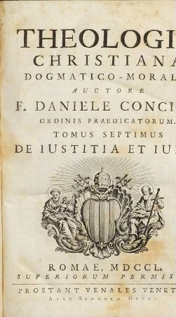 Theologia Christiana Dogmatico-Moralis, 7. De iustitia et iure