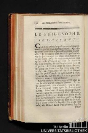 Le philosophe soi-disant.