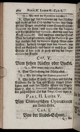 Liber V. Von Chirurgischen Operationen am Unter-Leibe.