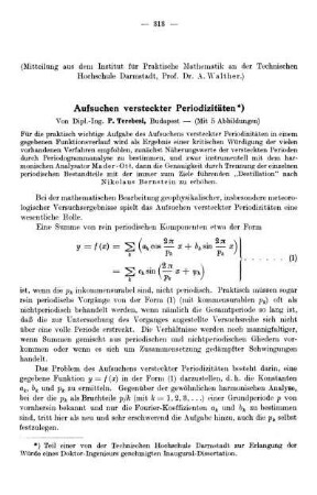 Aufsuchen versteckter Periodizitäten