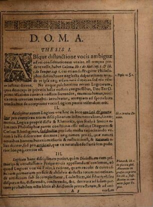 Disputationum Logicarum Prima. De Natura Logices
