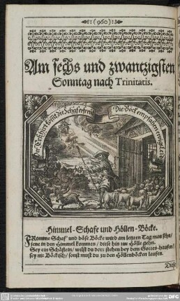 Am sechs und zwantzigsten Sonntag nach Trinitatis