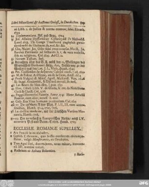 [XLIX.] Ecclesiae Romanae Supellex.