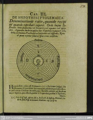 Cap. III. De Hypothesi Ptolemaica
