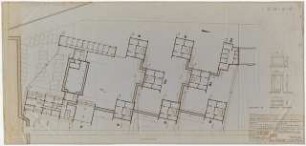 Studentenwohnheim Siegmunds Hof, Berlin-Tiergarten Abschnitt West: Lageplan. Rohrnetzplan 1:200