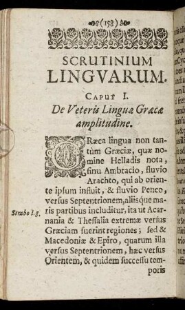 Caput I. De Veteris Linguæ Græcæ amplitudine.