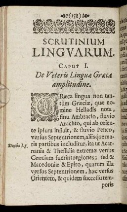 Caput I. De Veteris Linguæ Græcæ amplitudine.