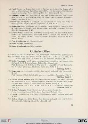 Gotische Gläser (Nr. 173-178)