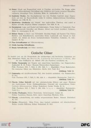 Gotische Gläser (Nr. 173-178)