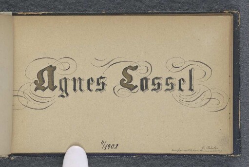 [Stammbuch Agnes Cossel]