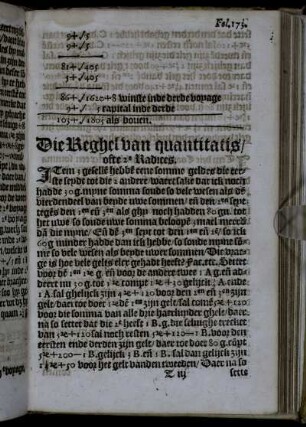 Die Reghel van quantitatis ofte 2e Radices