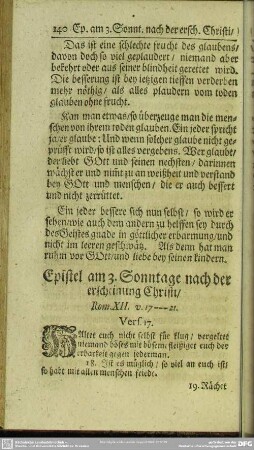 Epistel am 3. Sonntage nach der erscheinung Christi