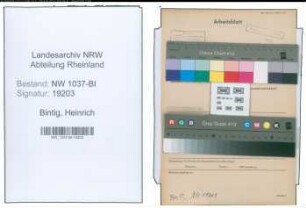 Entnazifizierung Heinrich Bintig , geb. 27.09.1891 (Steuersekretaer)