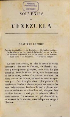 Souvenirs du Venezuela : Notes de voyage. Ouvrage illustr. par Saint-Elme Gautier