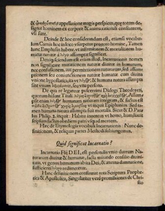 Quid significat Incarnatio?