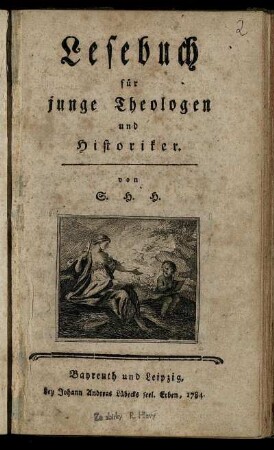 Lesebuch für junge Theologen und Historiker