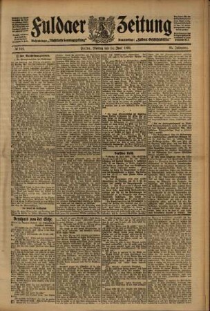 Ausgabe vom Montag, den 14. Juni 1909.