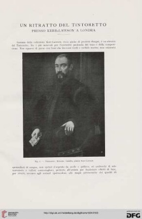 27: Un ritratto del Tintoretto presso Kerr-Lawson a Londra