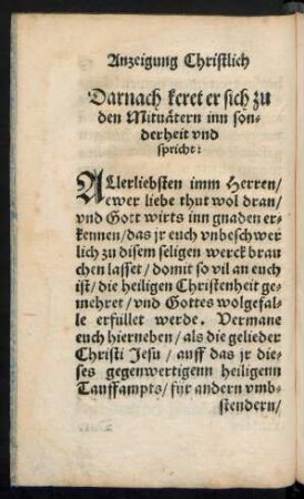 Darnach keret er sich zu den Mitvätern inn sonderheit und spricht: