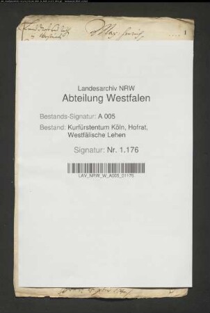 Reskript an Landdrosten in Westfalen in Sachen des Rechtsstreits Vormünder von Melschede gegen von Holdinghausen