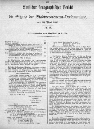 No. 18, 10. Mai 1900