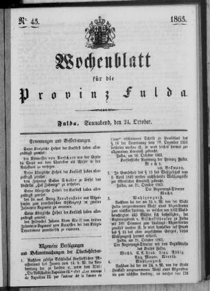 Nr. 43, Ausgabe vom 24. Oktober 1863