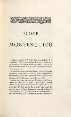 Éloge de Montesquieu : présenté à l'Académie de Bordeaux le 28 mars 1785