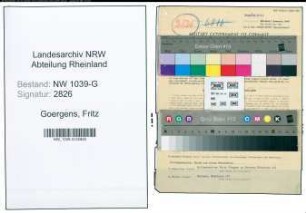 Entnazifizierung Fritz Goergens , geb. 11.11.1890 (Polizist)