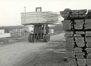 Sägewerk in Dauban : Handwerkstechniken - Forstwirtschaft. Ort: Dubo / Dauban. Sägewerk