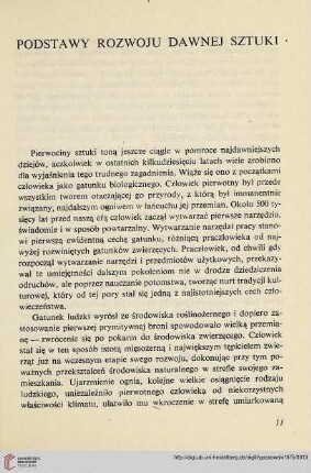 Podstawy rozwoju dawnej sztuki