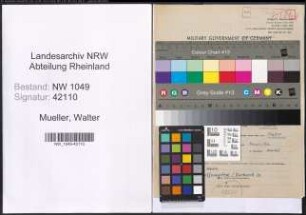 Entnazifizierung Walter Mueller , geb. 20.03.1916 (Arzt)