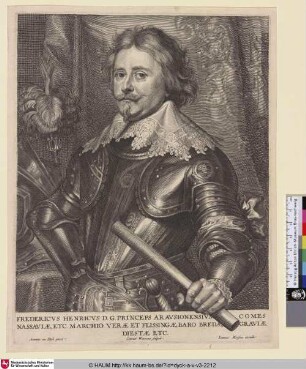 Fredericus Henricus [Porträt des Frederik Hendrik van Oranje-Nassau; Frederik Hendrik, Prince of Orange; Portret van Frederik Hendrik, prins van Oranje]
